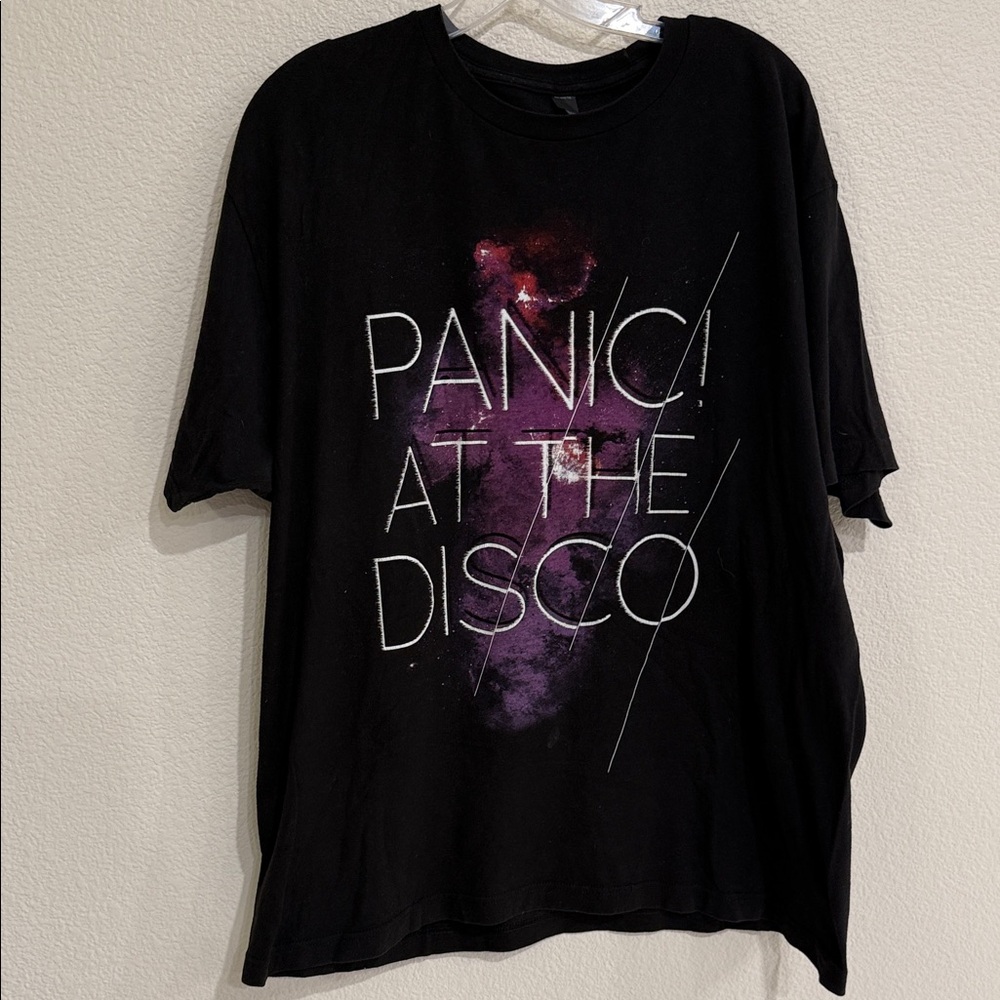 Tultex Black T-Shirt Panic at the disco size XL GUC